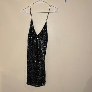 Black sequin dress